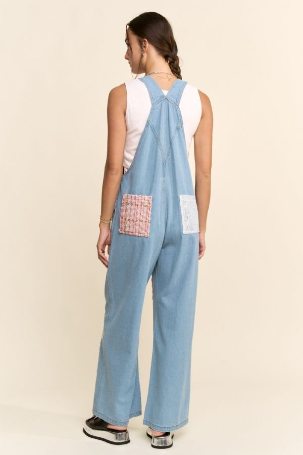 Denim Patchwork Overall  PRESALE