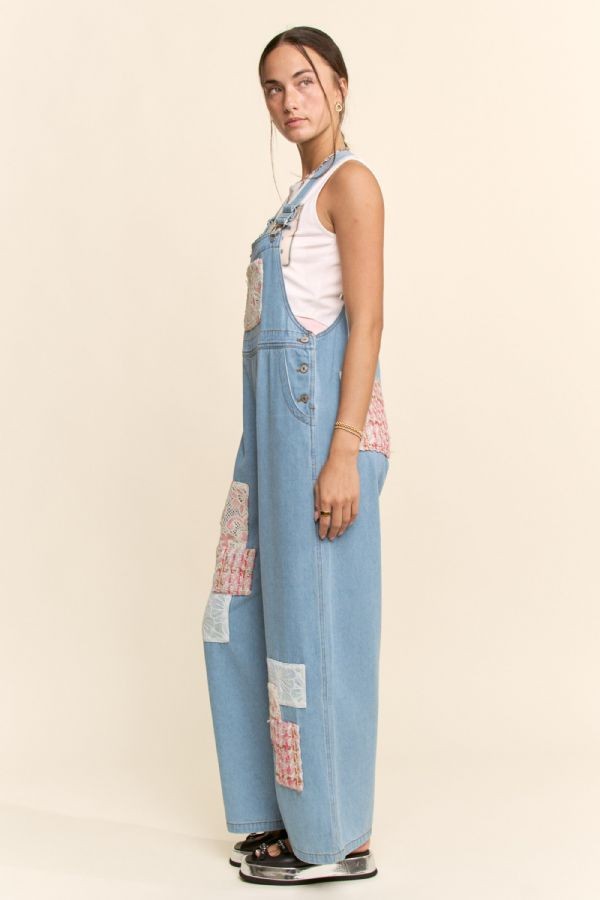 Denim Patchwork Overall  PRESALE