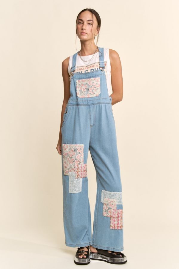 Denim Patchwork Overall  PRESALE