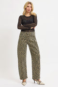 RISEN SLOUCHY LEOPARD BARREL PANTS