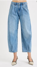 SLOUCHY CROP WIDE VOLUME LEG JEANS